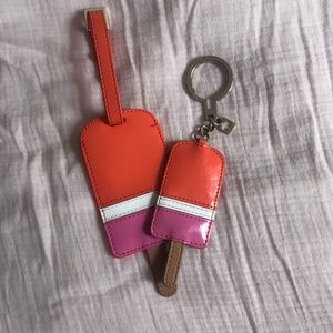 Kate Spade Ice Cream Luggage Tag and Keychain